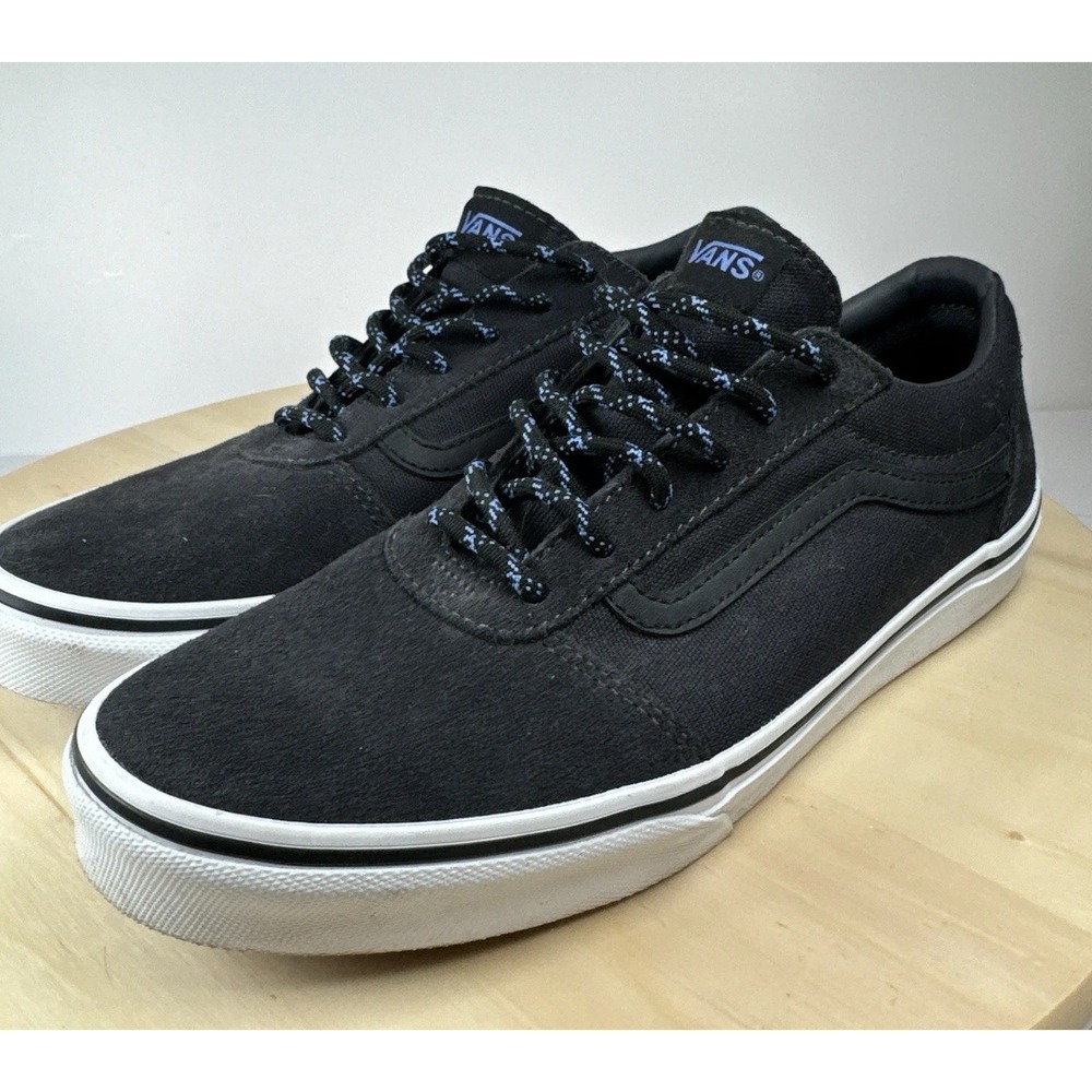 Vans Old Skool Black Canvas Suede Low Top Skate Shoes Mens 7 Women 8.5‎ Youth 7